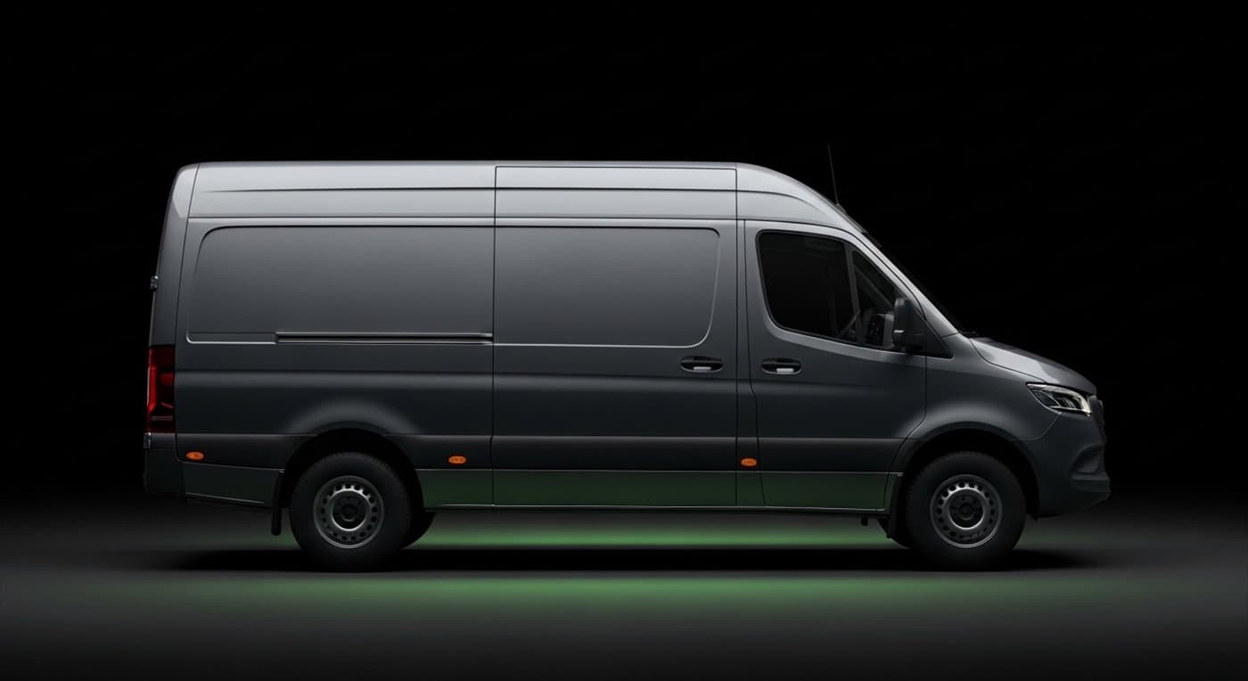 Large van — plain unbranded vehicle in the Drevo fleet